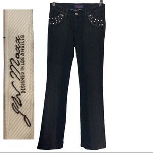 Jw Maxx Black Embellished Flare/Wild Leg Jeggings Size L